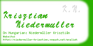 krisztian niedermuller business card