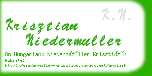 krisztian niedermuller business card